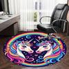 1pc Office Carpet Chair Mats Unicorn Rainbow Fantasy Artwork Perfect for Decorating Office Chairs, Living Rooms, Or Bedrooms