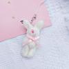 Key Holder for Students Heart Rabbit Keyring Phone Lanyard Mobile Phone Strap