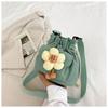 Trendy 2023 Cute Canvas Floral Crossbody Bucket Bag for Women