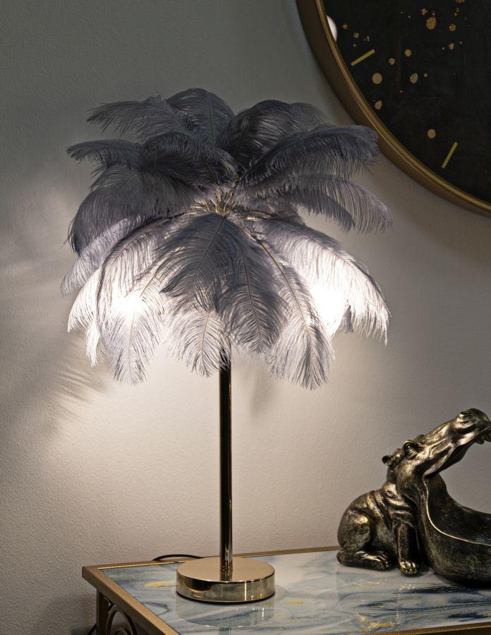 Tischlampe Palm Grau Cm Ø 55X60
