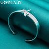 URMYLADY 925 Sterling Silver Dragonfly Zircon Bangles For Women Charm Fashion Jewelry