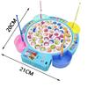 Plastic Fishing Toys Blue Pink Electric Spin with Music Interesting Fishing Game  Toys Gift