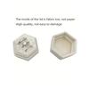 Velvet Ring Box, Hexagon 3 Slots Triple Slot Ring Box, Wedding Day Ring Box For Wedding Ceremony Wedding Ring Holder Ring Box