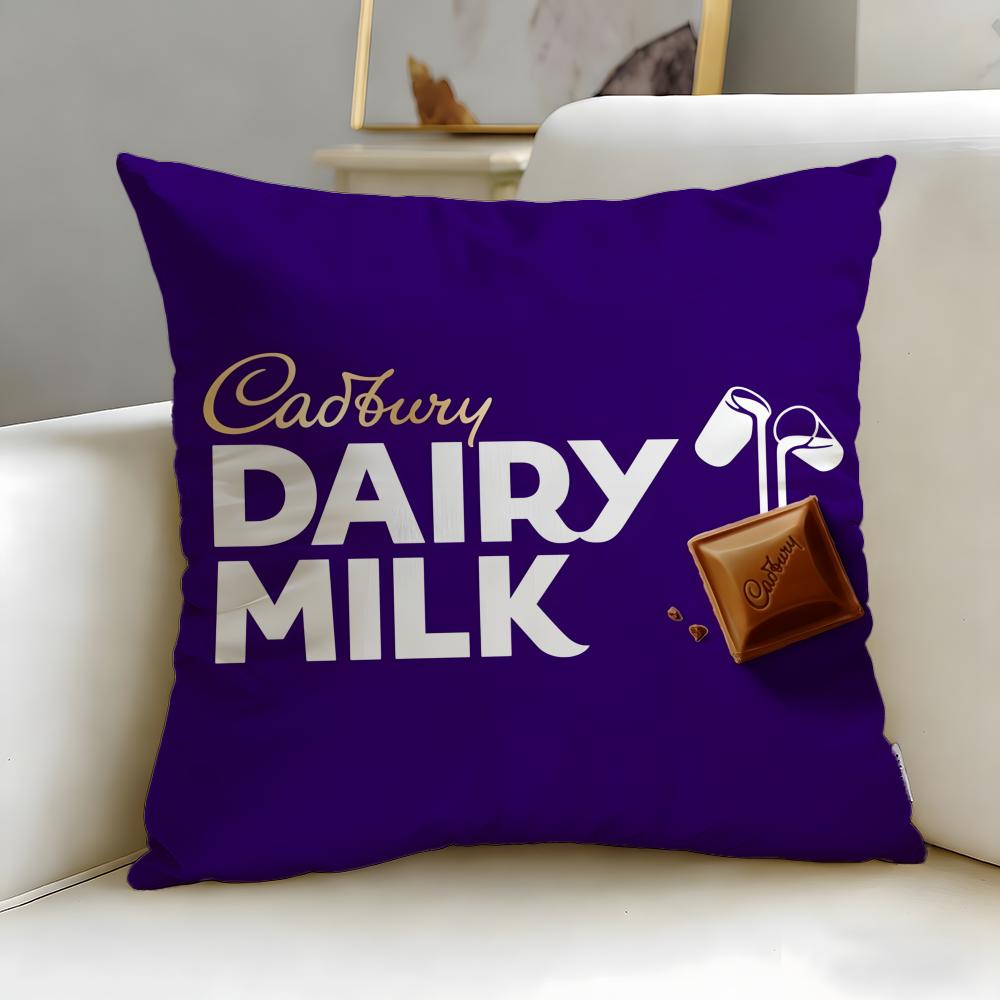 classic snack brand Cadbury Cushion Cover Soft  EasyWash Pillow Case  Versatile for Couch Bed Travel and Office