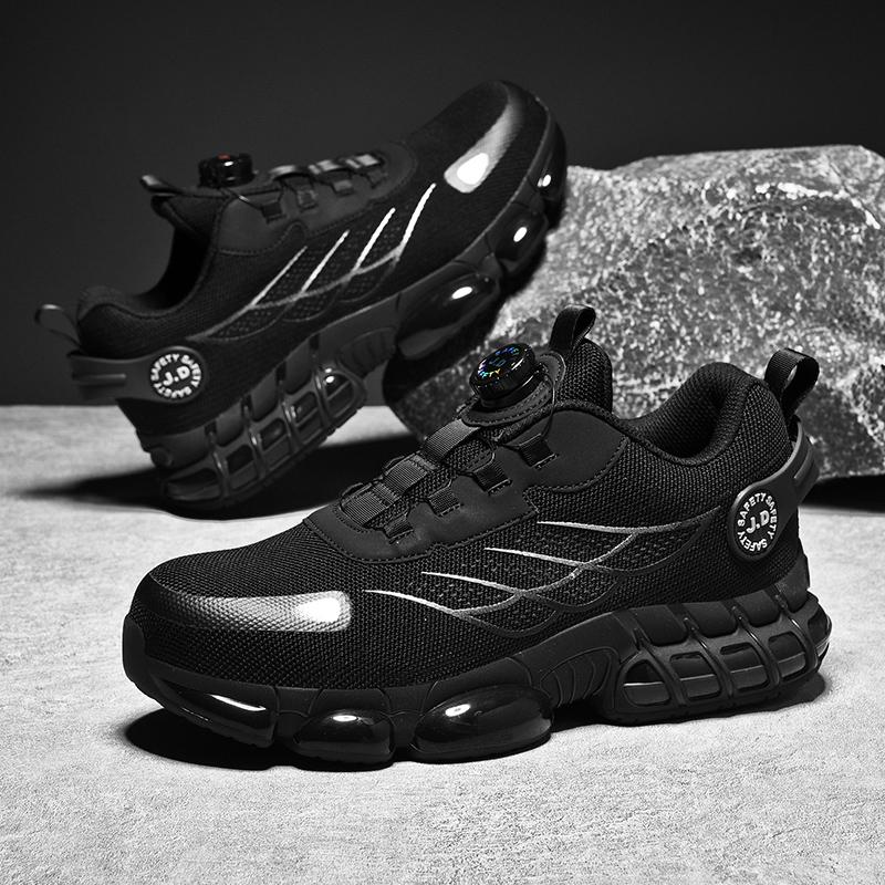 Rotating Button Safety Shoes Men Anti-smash Anti-puncture Work Shoes Fashion Men Safety Sport Shoes Security Protective BootsMen