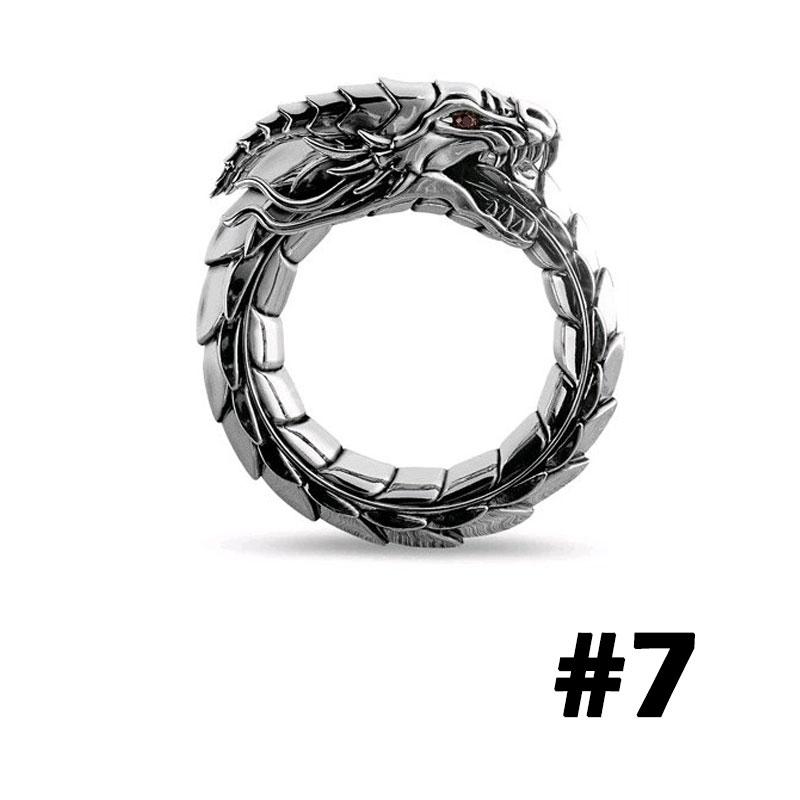 

1pc Norse Mythology Dragon Nidhogg National Wind Amulet Ring Outdoor Edc Self Defense Ring фіолетовий