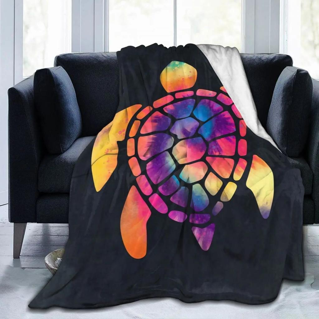 Flannel Fleece Bed Blankets Lightweight Cozy Throw Blanket for Couch Sofa Bedroom Adults Teen Sea Turtle Ocean Animal Landscape