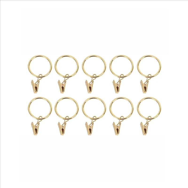 Metall Gardinstångsklämma Rostfria Draperiringar Krokar Hem Badrum Dekorativa Gardinstänger Hängare Hängande Foton Hattar Klämmor