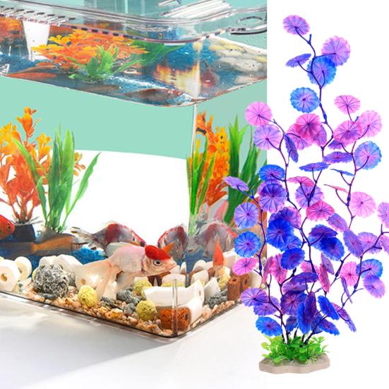 40CM Fake Water Grass Realistic Artificial Underwater Plant Easy-to-Clean Non-Fading Natural Looking Aquarium Fish Tank Decoration