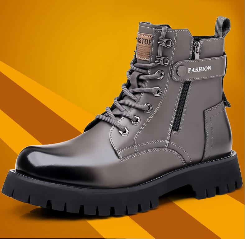 

Мужские зимние ботильоны до щиколотки, американские высокие, из натуральной кожи, для улицы, с хлопковой шерстяной плюшевой подкладкой, подошва из коровьего сухожилия, рабочая обувь, короткие ботинки 38