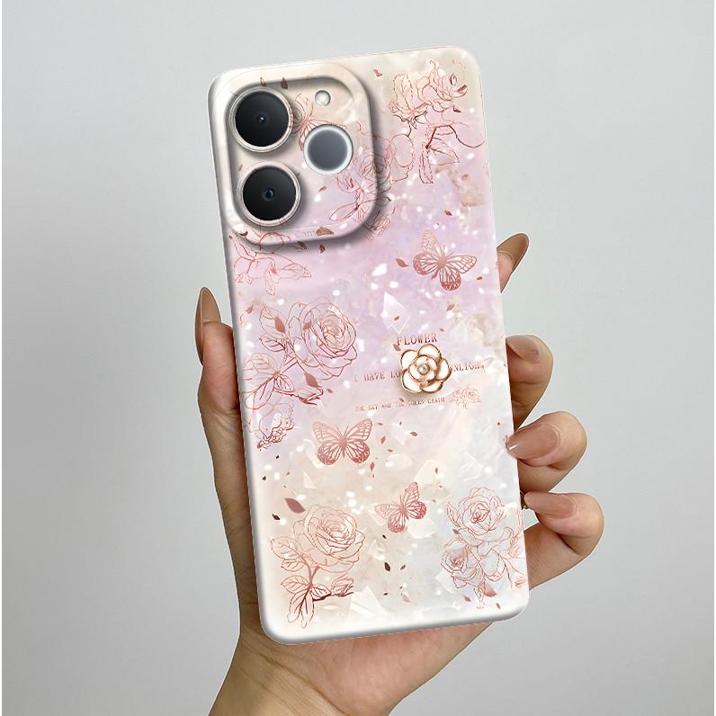 For Realme Note 70T Phone Case Aesthetic Butterfly Flower Anti Drop Protection Covers For Realme Note 70 T Note70T Bumper Casing
