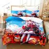 Kawaii Nakiri Ayame Bedding Set Single Twin Full Queen King Size Bed Set Aldult Kid Bedroom Duvetcover Sets Bed Sheet Set