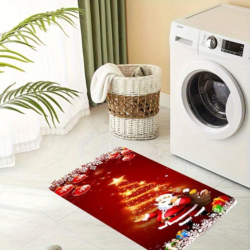 1Pcs Anti Fatigue Kitchen Rugs,  Christmas Corridor Print Waterproof Non-Slip Thick Cushioned Kitchen Mat Heavy Duty Comfort Standing Mat for Kitchen