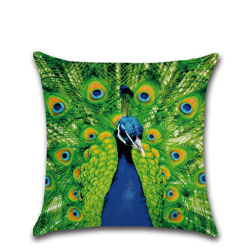 

Feathers Sofa Peacock Bed Car Home Decoration Case Cushion Cover Case Pillow G