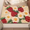 1pcStrawberry Daisy Doormat  Non-Slip Absorbent Microfiber Rug for Bedroom Living Room Outdoor Entrance 40x60cm