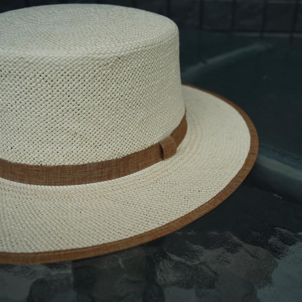 French Cream Beige Woven Flat Top Top Hat Women'S Summer Sun Protection Sunshade Holiday Beach Small Fresh Wide Brim Straw Hat