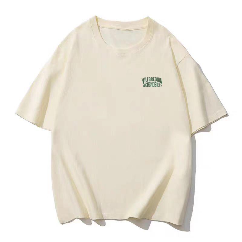 Francuski Żółw Morski Vilebrequin Koszulka z Krótkim Rękawem Męska Marka Modowa z Nadrukiem Okrągły Dekolt Para