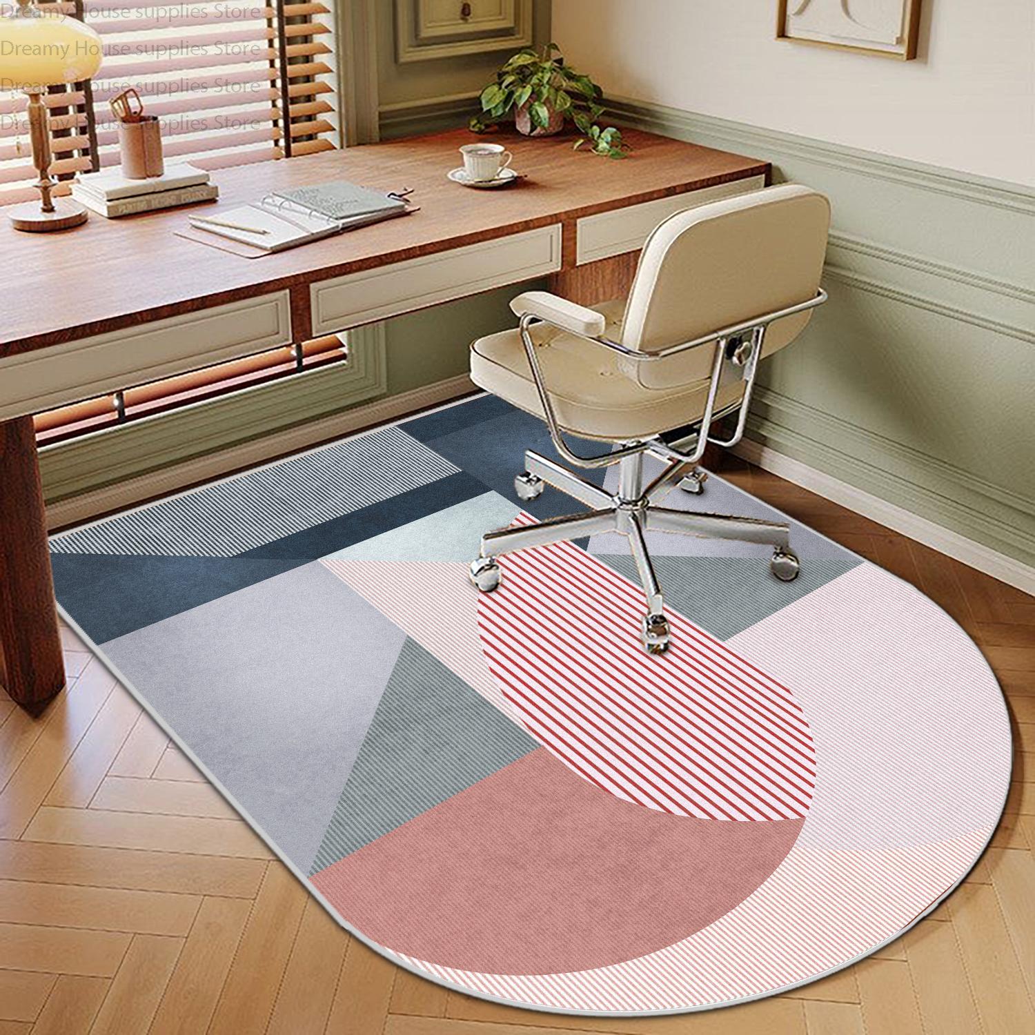 Moderne Licht Luxe Bureau Stoel Mat Antislip Niet Krullend Decoratie Slaapkamer Studiekamer Tapijt Woonkamer Huis Wasbaar Entree Mat 1.9x2.9ft(60x90cm) gray
