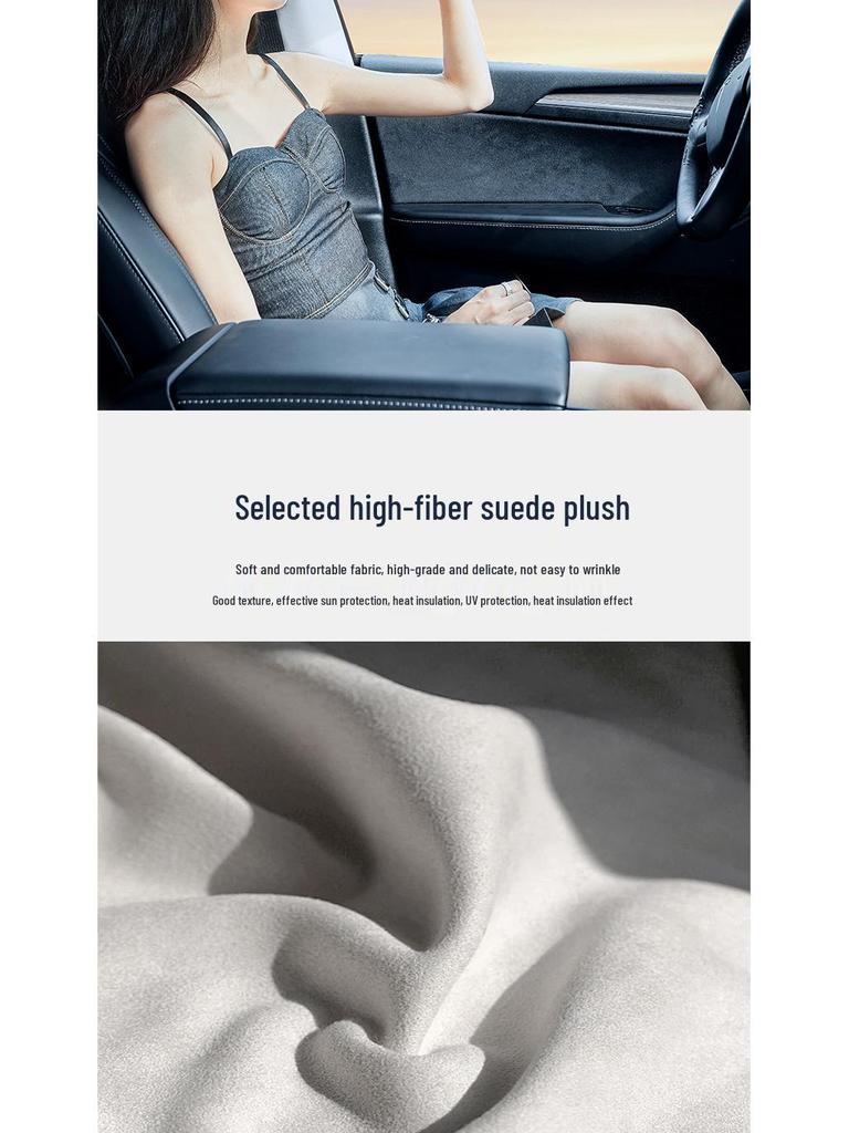 IM L6/L7/LS6 Suede Velvet Electrostatic Car Sunroof Full Coverage Sunshade Curtain
