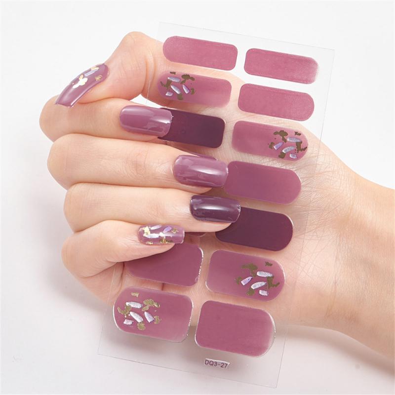 Pegatinas de Uñas de Cobertura Completa Esmalte de Uñas de Moda Decoración de Uñas Brillo Espumoso Autoadhesivas Manicura Diseñador Pegatina de Arte de Uñas