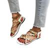 Fashion Ladies Shoes New Hot Sale Slip on Women's Sandals Fashion Printing Casual Women Summer Footwear Best Seller Designer Flat Sandal