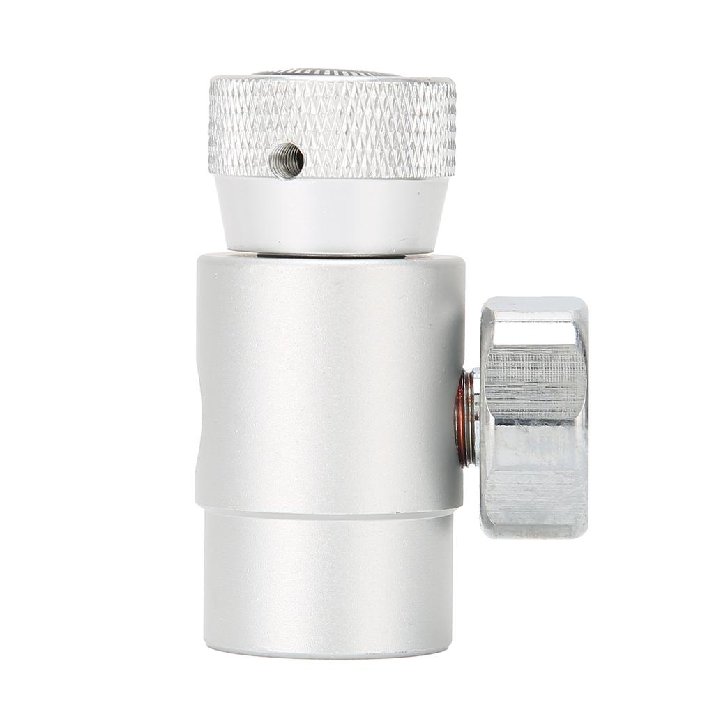 CO2 Refill Adapter Connector Gas Regulator Silver Soda ASA with 3000psi Pressure Gauge