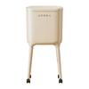 Double Compartment Elevated Kitchen Trash Can, Large Capacity Waste Bin, Paper Bucket with Lid, for