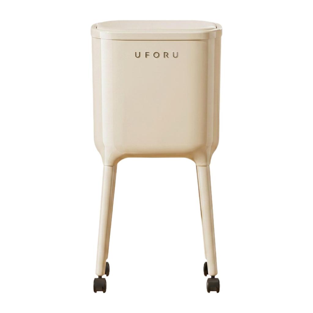 Double Compartment Elevated Kitchen Trash Can, Large Capacity Waste Bin, Paper Bucket with Lid, for