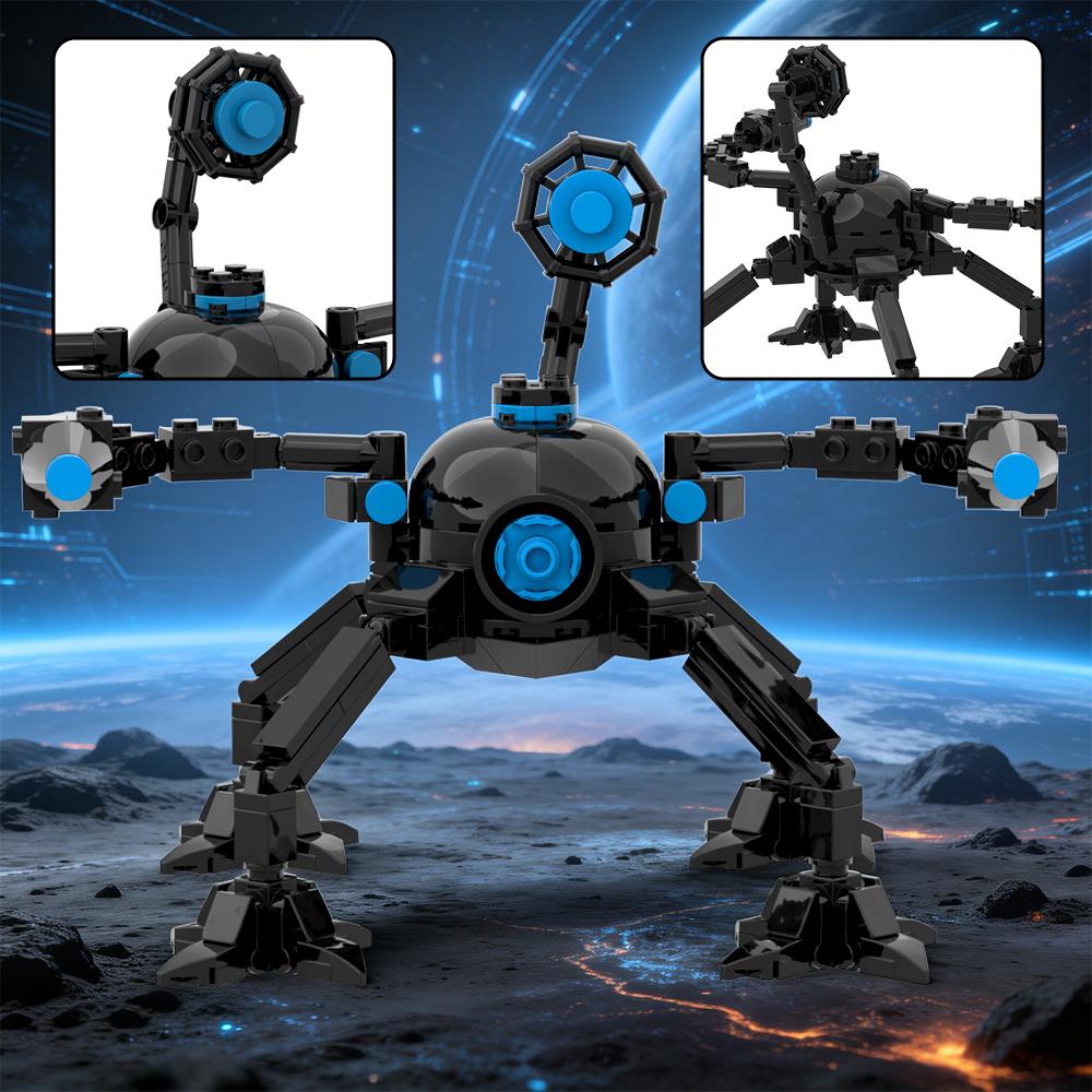Popular Mechanical Style Robot Series Building Block set, Desktop Ornament for Collection, Multi-Shape Robot Figurine Decoration