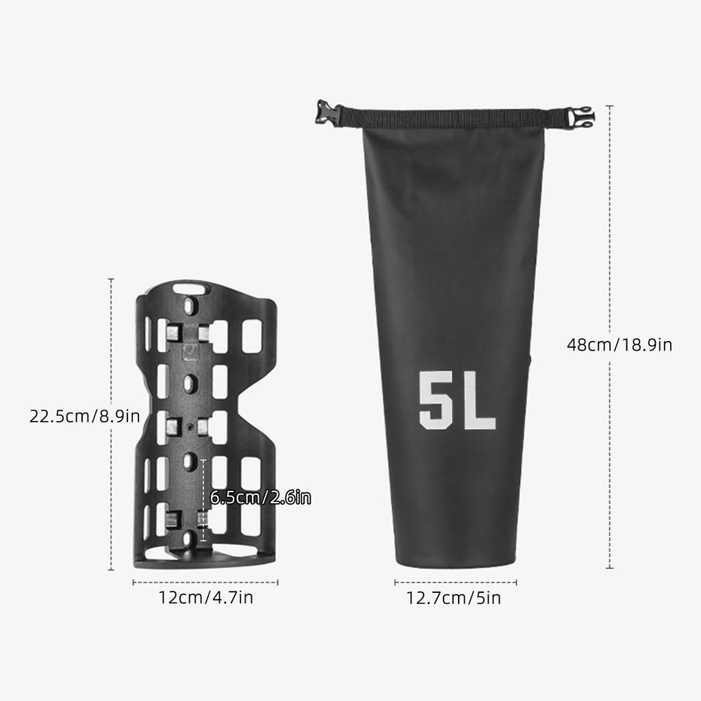 Bike Fork Bag Rainproof 5L for Mountain Road Bike with Sturdy Base Easy Installation for Mountain Bikes Gravel Bikes