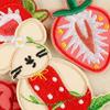 7Pcs Strawberry Animal Iron On Fabric Patches Applique For Clothing Jackets Bag Hat Sewing Adhesive Embroidered Applique