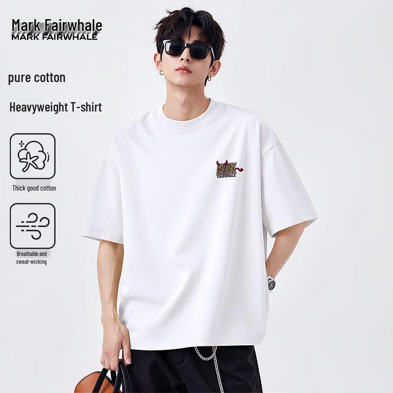 MARK FAIRWHALE Men's Pure Cotton Short Sleeve T-Shirt