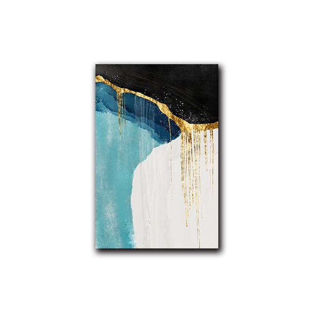 Abstract Shape Traces of Pigment Gravity Painting Simple Canvas Art Poster Print Modern Wall Picture Living Room Corridor Decor