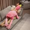 Girl Heart Flamingo Doll Plush Toy Big Bird Doll Girl Sleeping Soothing Doll Birthday Gift