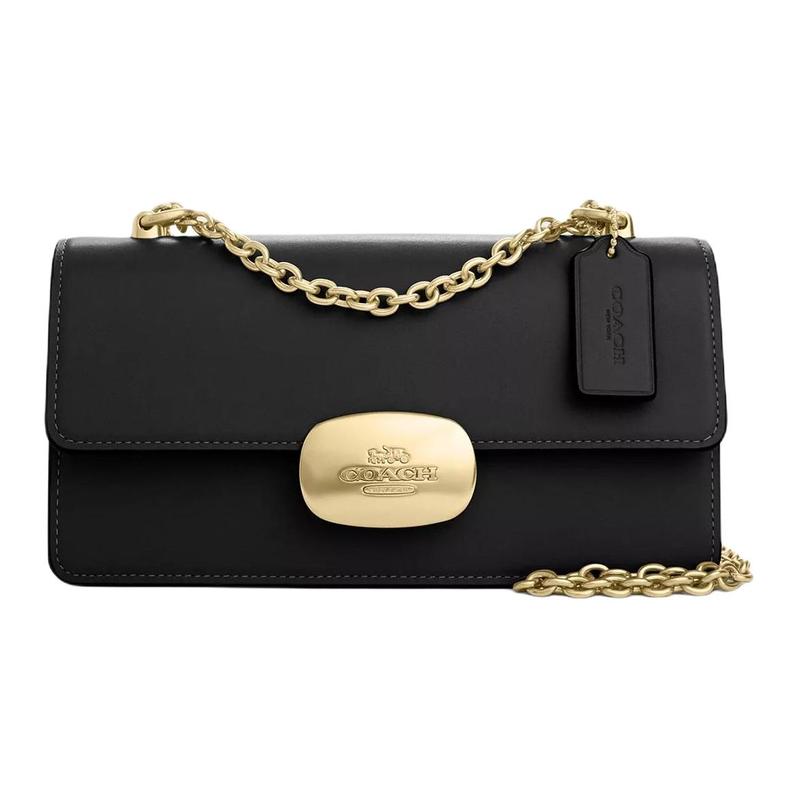 

COACH Eliza 23 solid color non-detachable shoulder strap calfskin shoulder crossbody bag medium women s коричневий