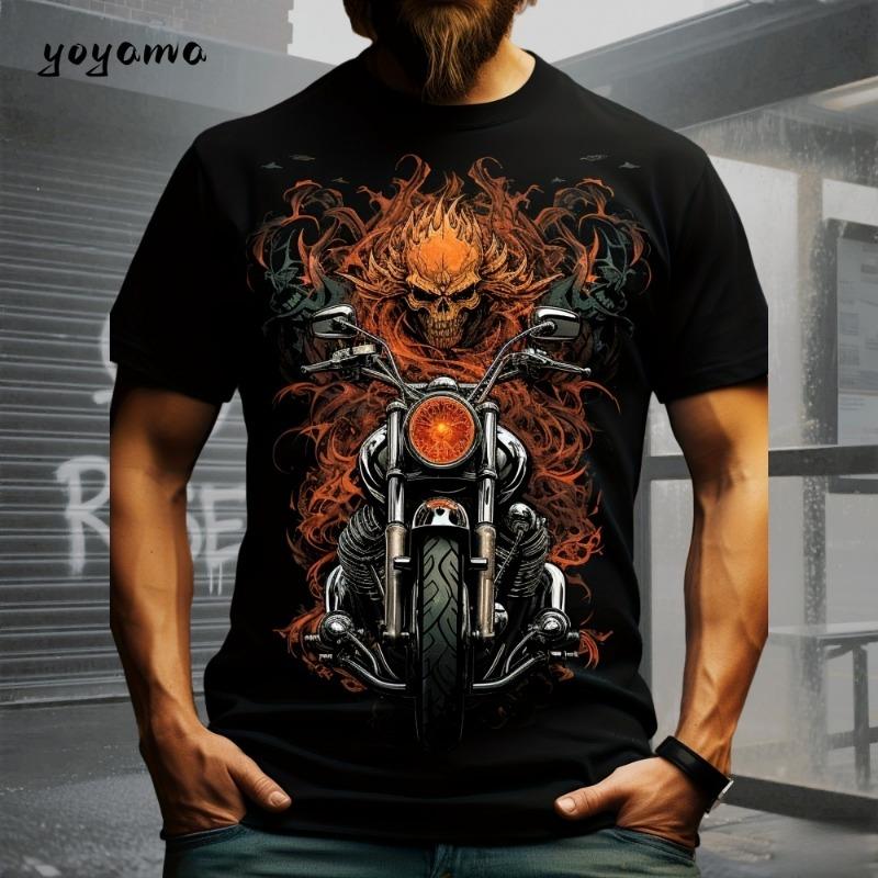 Vintage Wolf Graphic Men's T-Shirt Summer Outdoor Round Neck Short Sleeve Tee Oversized Fashion Breathable Men's Clothing Tops