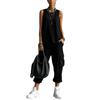 Women Solid Color Sleeveless Tank Top And Cargo Pants Two Piece Set Streetwear Casual Loose Fit Summer Outfit