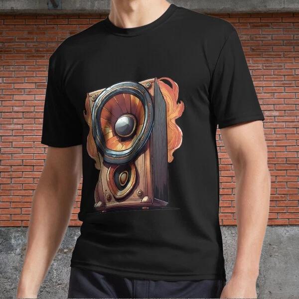 Men s and Women s T-shirts Loudspeaker on fire v2 M