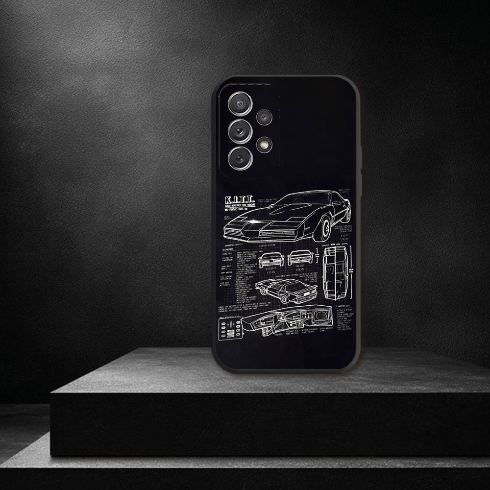 K-Knight Rider K-KITT Car For Samsung S 26,25,24,23,22,30,21,10,9,Ultra,Plus,Lite,FE,4,5G Black Soft Case Phone Case