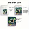 Little Black Cat 2D Flat Pattern Flannel Blanket High Quality All Seasons Warmth and Comfort Perfect for Christmas Gifts.MMT0918359