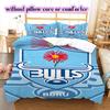 Rugby Club The Bulls Pattern Bedding,Quilt Set Quilt Cover Pillowcase Home Birthday Gift (1*duvet cover+2*pillowcase,without core)