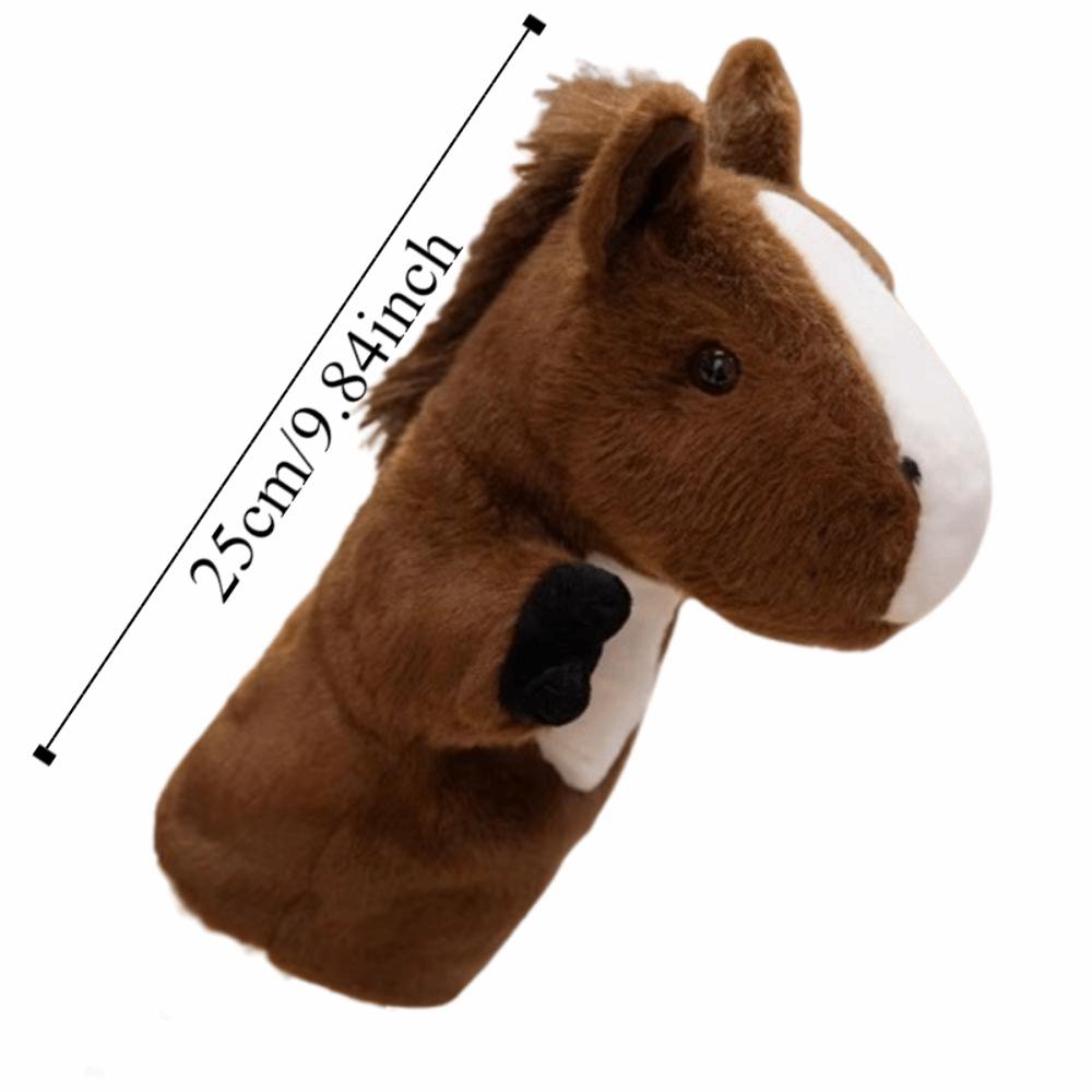 Storytelling Hand Finger Story Puppet Soft Stuffed Plush Horse Toys  Kid Gift