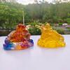 Golden Toad Wealth Feng Shui Glass Ornament Gift