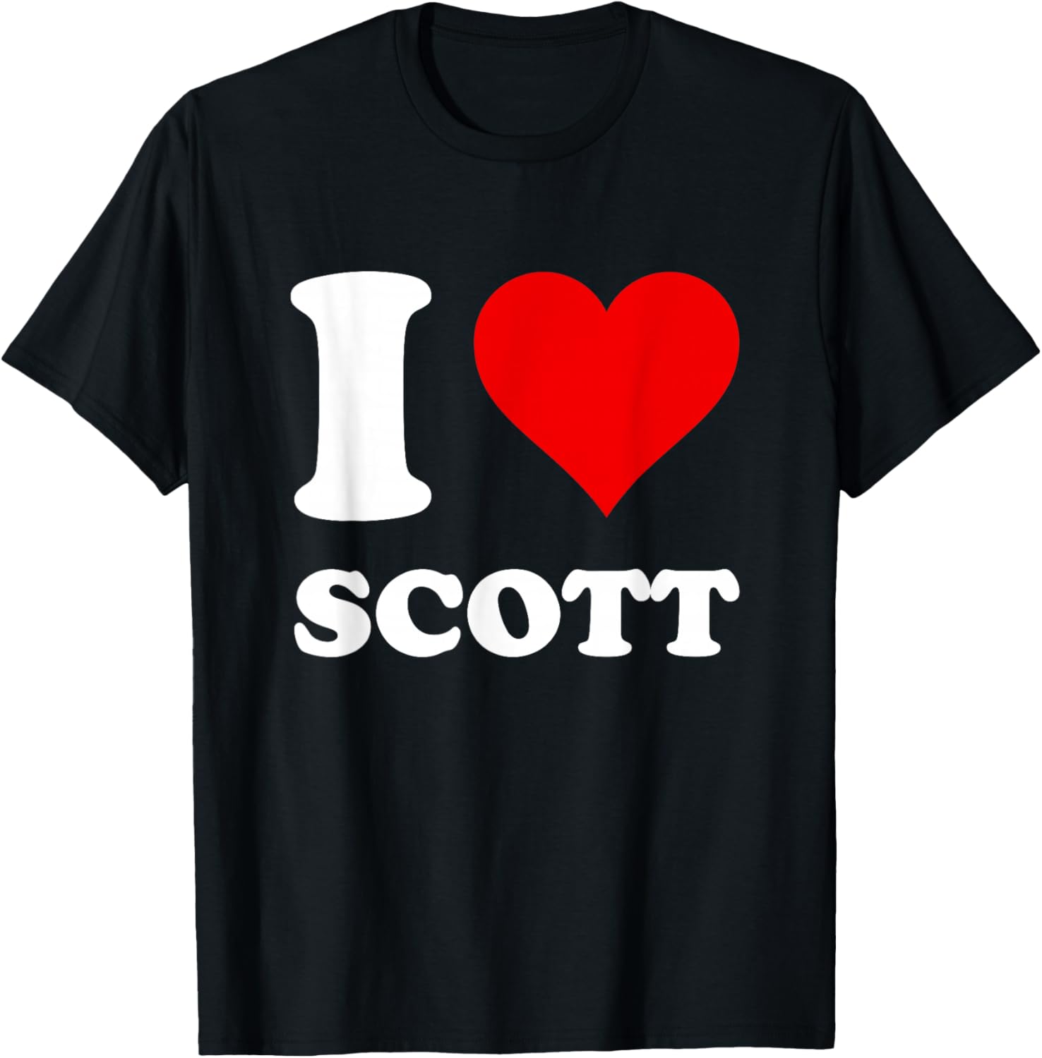 Red Heart Graphic I Love Scott T-Shirt S разноцветный