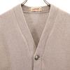 ROGAN 50s 60s Vintage Wool Blend Long Sleeve Lettered Cardigan Gray Men's Used