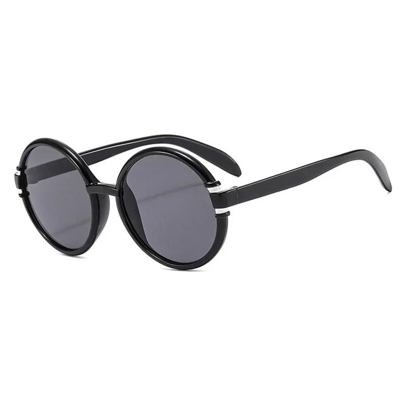 Luxury Brand Designer Round Sunglasses for Women Men  Vintage Fashion Sun Glasses Trendy Punk Oversized Big Frame Shades
