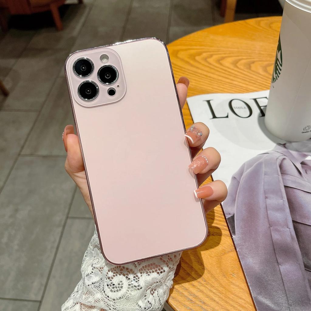 Husă de telefon premium colorată potrivită pentru iPhone 16 15 14 13 promax 12 11 anti-amprentă carcasă dură din PC galvanizată