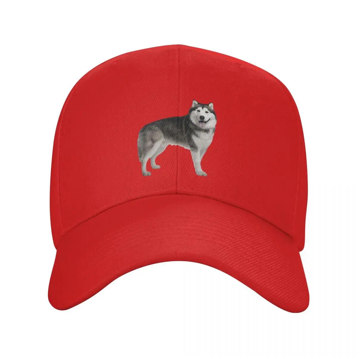 Custom Siberian Husky Baseball Cap for Unisex Women Adjustable Alaskan Malamute Dog Dad Hat Streetwear Snapback Hats Adjustable Cap