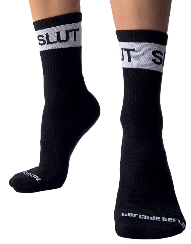 Chaussettes Fetish Slut Noires - Barcode Berlin - CHAUSSETTES