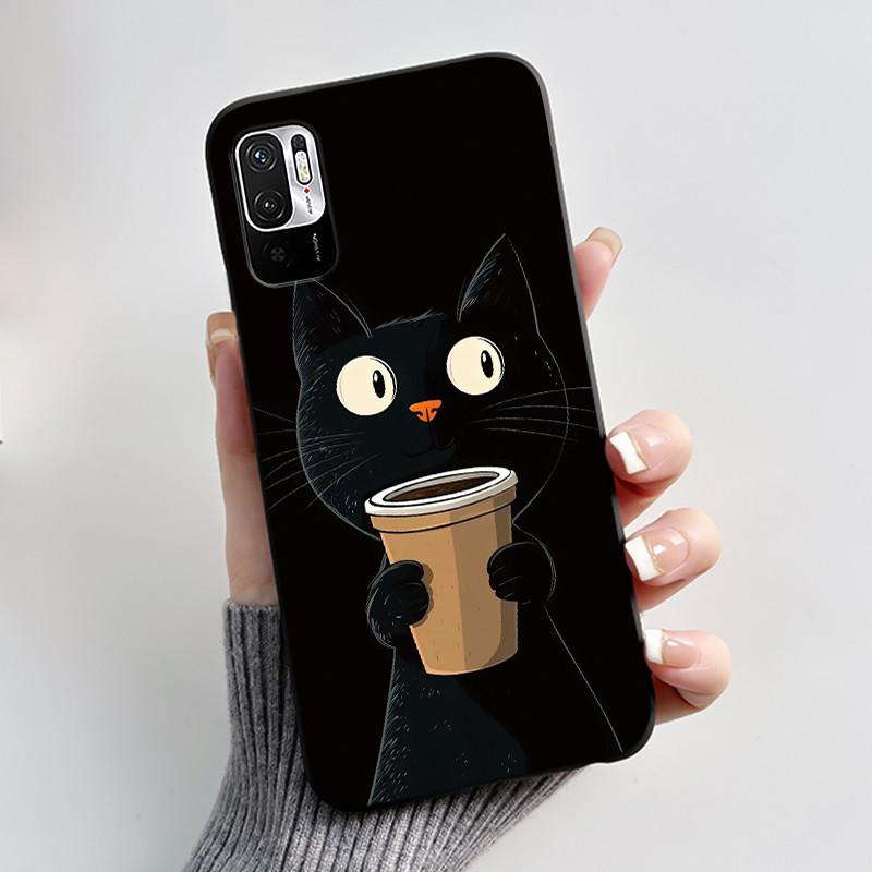 Casing For Redmi Note 10 JE 10T JE Phone Case Luxury Dragon Cute Cool Boys Girls Shockproof Black Matte Soft Silicone Back Cover